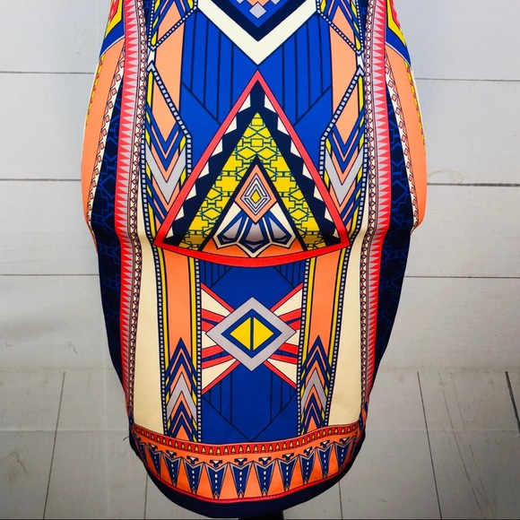 Forever 21 Geometric Print Bodycon Dress Size XS - Picture 6 of 9